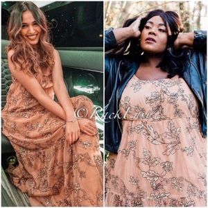 NWT ANTHROPOLOGIE BLOGGERS FAVORITE MAEVE SEQUINED TULLE MAXI DRESS